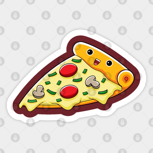 Cute Pizza Sticker by MEDZ